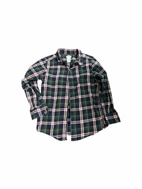 Carter's Green Navy Plaid Button-Down Shirt